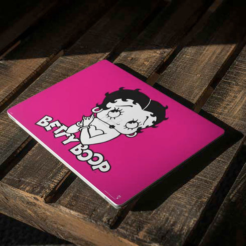 Betty Boop Pink Background Surface Laptop 2 Skin